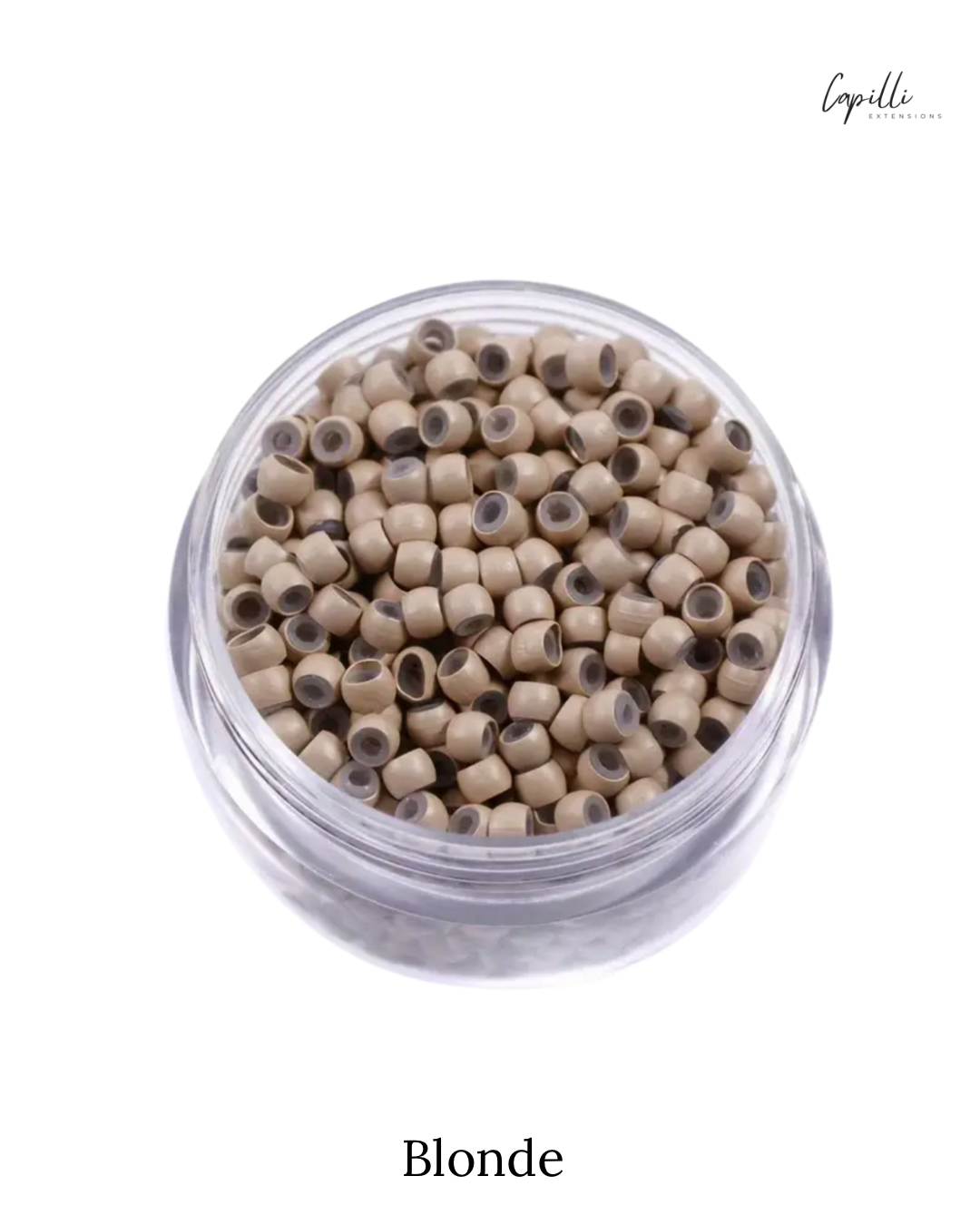 Nanoring extensions bevestigen met blonde nanoringen