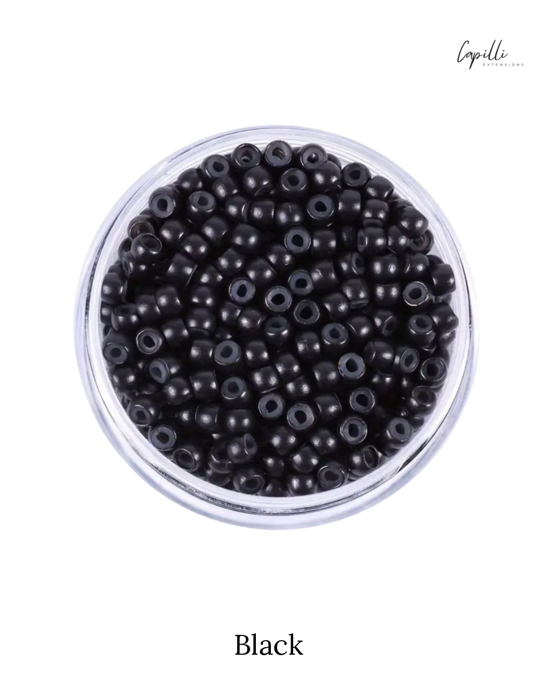 Nano ringetjes in zwart voor onzichtbare bevestiging van Nanoring extensions