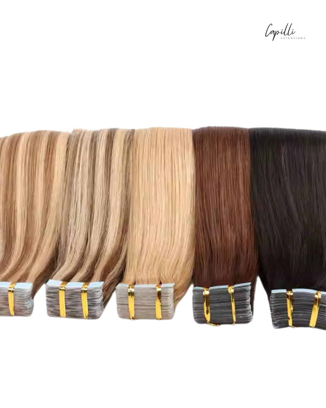 Verschillende kleuren tape extensions van 100% premium human remy hair