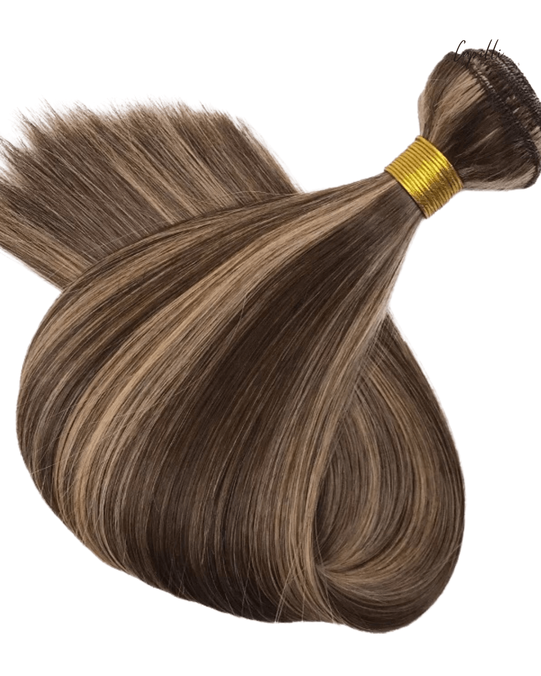 Productfoto high & lowlight weave extensions bundel blond/bruin
