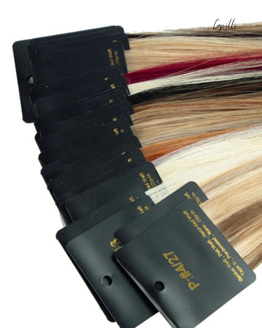 Kleurenring XL productfoto met alle haarkleuren extensions