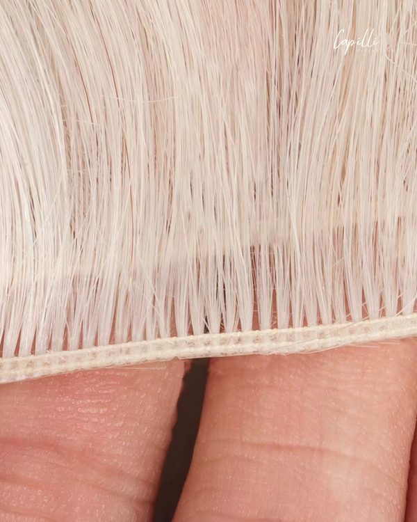 Zwarte Capilli Extensions Invisible Weave haarverlengingen, vlakke en onzichtbare weeftechniek voor natuurlijke uitstraling