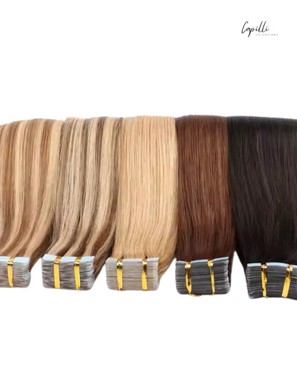 Verschillende kleuren tape extensions van 100% premium human remy hair