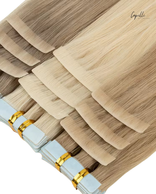 Set invisible tape extensions in verschillende kleuren en lengtes