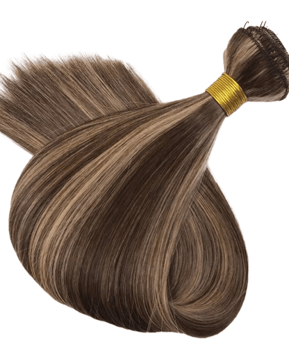 Productfoto high & lowlight weave extensions bundel blond/bruin