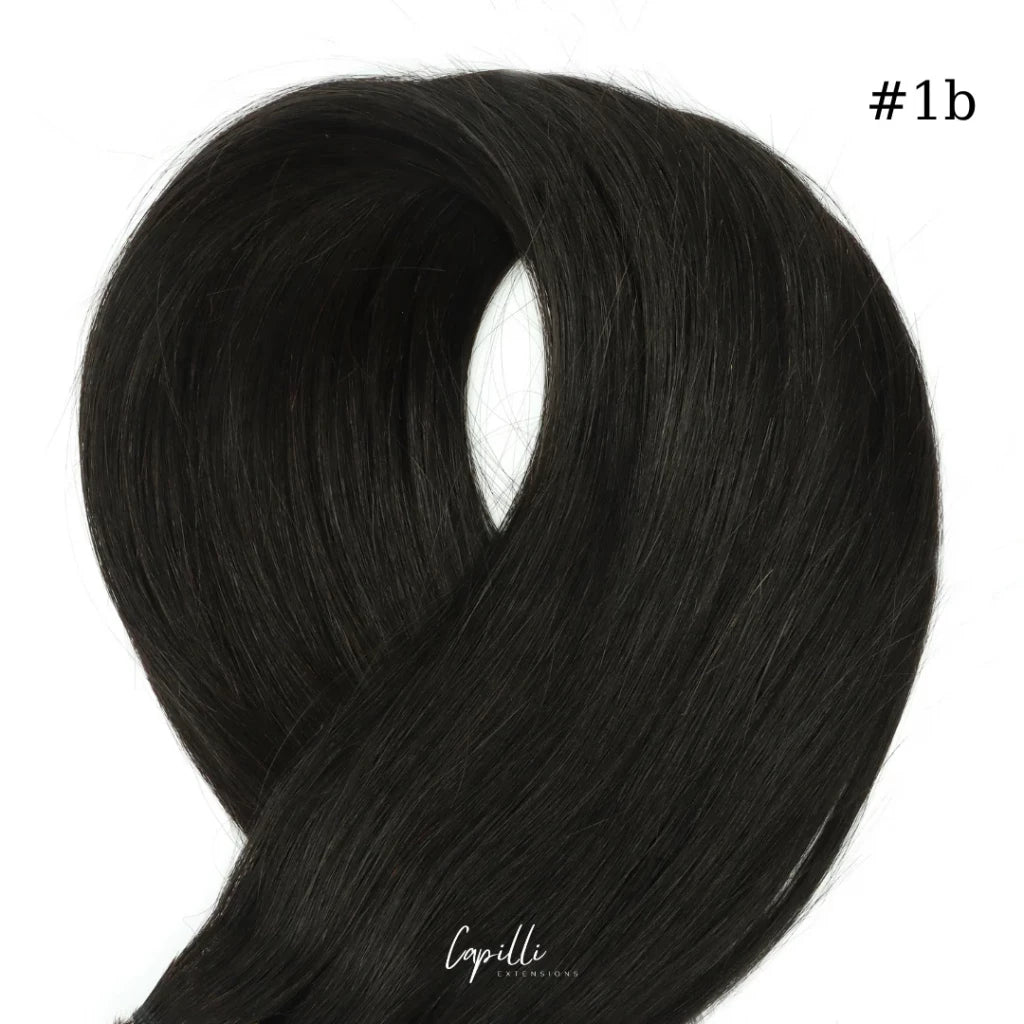 Ponytail extensions van 100% human remy haar, zwart #1b, premium kwaliteit, verkrijgbaar in single en double drawn