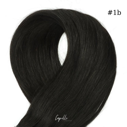 Ponytail extensions van 100% human remy haar, zwart #1b, premium kwaliteit, verkrijgbaar in single en double drawn