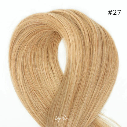 Ponytail extensions van 100% human remy haar, #27 lichtblond, beschikbaar van 100g tot 250g, inclusief gratis kleuradvies.