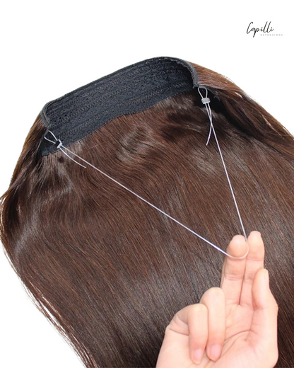 Wire extensions productfoto van 100% human Remy haar