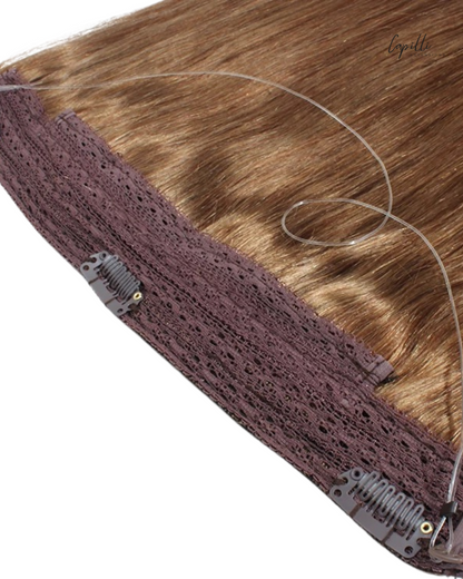 Close-up bevestiging van wire extensions bij de aanzet